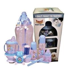Baby Feeding Bottle Set - 11 Pieces - Blue