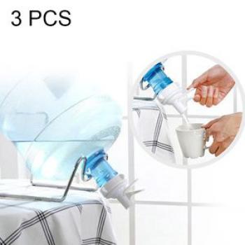 3 PCS PP Water Bottle Faucet Dispenser Valve for 55mm Crown Top Bottle with Dustproof Cover