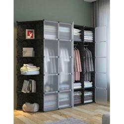 20 Cubes Wardrobe + 5 Corners - Black
