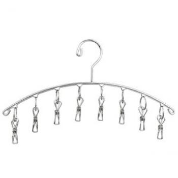 Clothes Hanger 8 Clips Stainless Steel Windproof