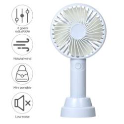 Mini Desk USB Fan 3 Gears with Stand Base Portable for Home