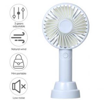 Mini Desk USB Fan 3 Gears with Stand Base Portable for Home