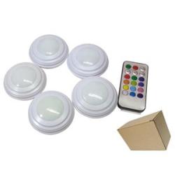 RGB Colorful Remote Led Night Light - 5PCS - White