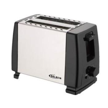 2 Slice Electric Bread Toaster- Black/Silver