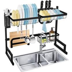 Lasting Sink Top Kitchen Dish Drying Rack  - Black