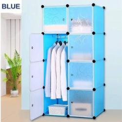 8 Cubes Wardrobe - Blue/White