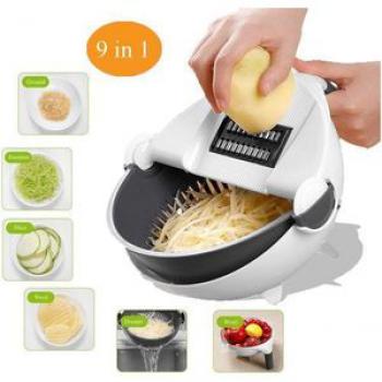 Smart 9-in-1  Vegetable Cutter Slicer - White/Grey