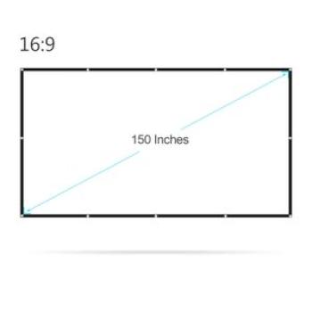 150 inches Projector Screen Widescreen 16:9 Portable