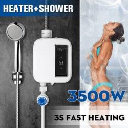 Mini Tankless Electric Shower 3S Instant Hot Water Heater Kitchen Bathroom