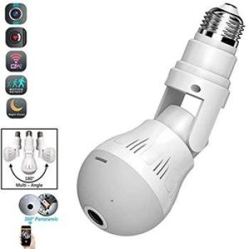 Remote/WIFI Smart Bulb Camera - White