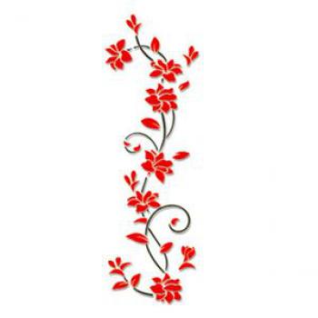 Wall Stickers 3D Romantic Rose Flower Pattern Sticker Removable Decal