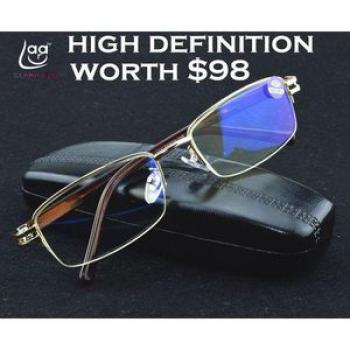 MEN GOLD SENATOR`S ANTI BLUE RAY COMPUTER EYE PROTECTION HIGH QUALITY READING GLASSES +1.75 (6037)