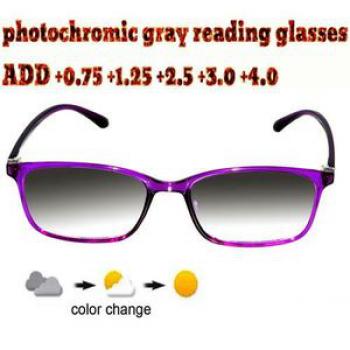 Anti Blu Light Photochromic Women Reading Glasses +1 To +4