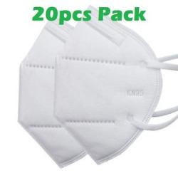 N95 Protective Face/Nose Mask  - 20 Pieces - White