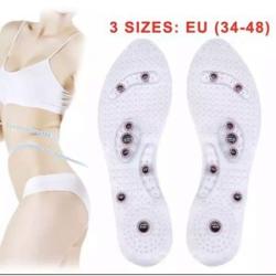 Magnetic Insoles Foot Massage Pads for Pain Relief and Weight Loss- Transparent