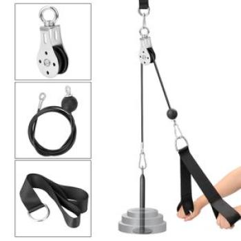 Fitness DIY Pulley Cable Machine Attachment System Loading