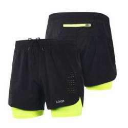 Men`s 2-in-1 Running Shorts Quick Drying Breathable