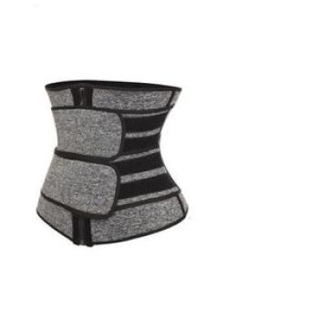 Back Support Waist Trainer - Grey/Black