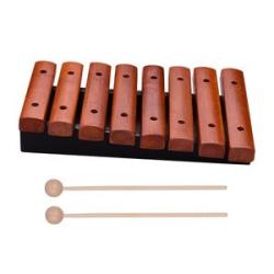 Musical Instrument 8 Notes Wood Xylophone Includes 2 Wooden
