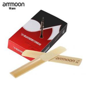 Ammoon 10-pack Pieces Strength 2.5 Bamboo Reeds For Bb