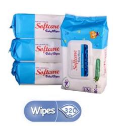 4 Set of Baby Wipes - 320 counts