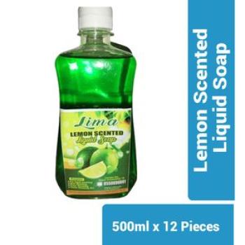 Lemon Scented Liquid Soap - 500ml x 12