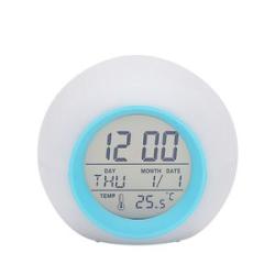 Multi-functional LED Table Alarm Clock 7 Colors Changing