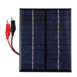 2W 12V Solar Panel with Clips Polycrystalline Silicon Solar