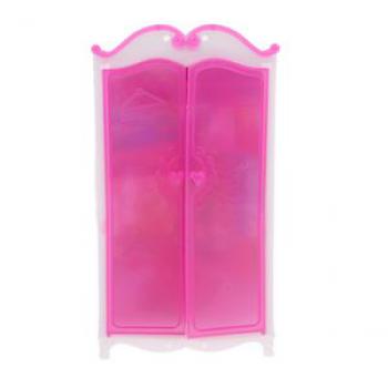 Rosy Clothes Wardrobe Plastic DollHouse Furniture Clothing Accessories