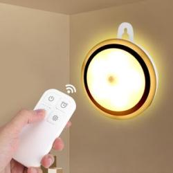 Wireless 5 LED Night Light Remote Control Lamp for Hallway Cabinet Closet #Rechargeable