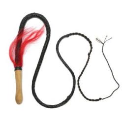 8Ft Cowhide Braided Leather Stockwhip Stock Whip Bullwhip Bull Whip Wood Handle