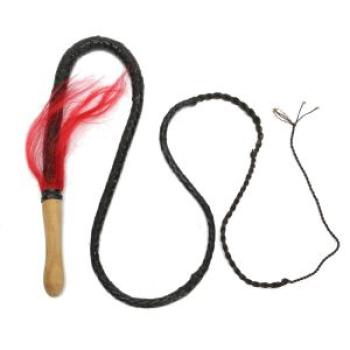 8Ft Cowhide Braided Leather Stockwhip Stock Whip Bullwhip Bull Whip Wood Handle