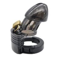 Mini Male Chastity Cock Cage Penis Belt Lock With Four-Black