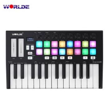 Portable 25-Key USB MIDI Keyboard Controller