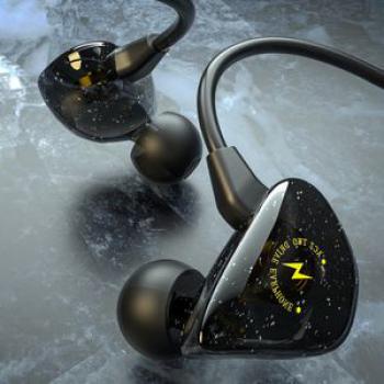 3.5mm/TYPE-C Wired Headphones HiFi Earphone Double Dynamic Bass Headset