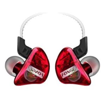 Waterproof Sport Super Bass Earphone In Ear-Transparent Red
