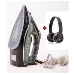 High Speed  Electric  Iron - 2200 Watts - Black /Grey + P47 headset