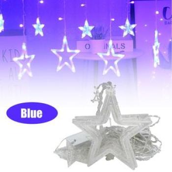 Curtain Lamp Christmas Star Curtain Lights Decorative-