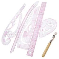 6Pcs Curve Straight Ruler Drawing Line Sewing Dressmaking Design Measure Tools
