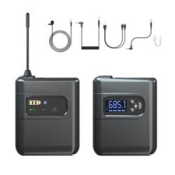 Wireless Lavalier Microphone System with Transmitter and