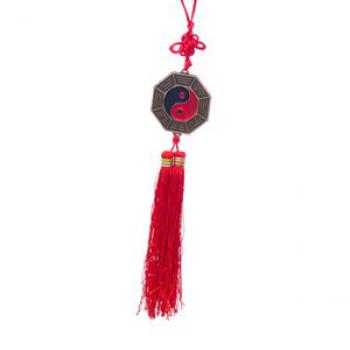 Chinese 5cm Bagua Mirror Knot Good Luck Wealth Health Pray Fengshui