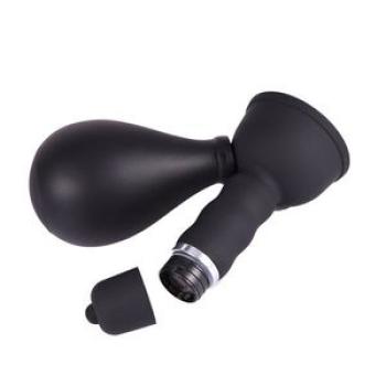 1 Pair Silicone Vacuum Nipple Sucker Vibrator Breast-Black