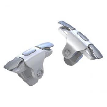 2Pcs S03 Metal Buttons Mobile Games Shooting Trigger-White