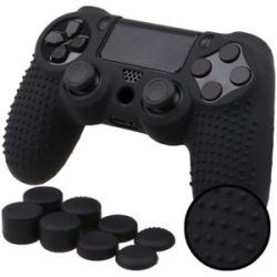 Soft Silicone Case Cover Thumb Grip Caps For PS4/PS4-Black