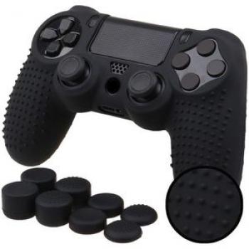 Soft Silicone Case Cover Thumb Grip Caps For PS4/PS4-Black