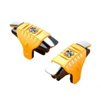 2Pcs F01 Metal Buttons Mobile Games Shooting Trigger-Yellow
