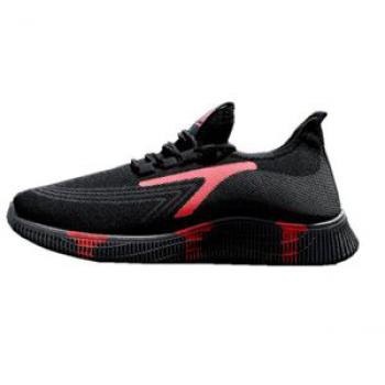 Low Top Casual Sneakers Shoes - Black/Red