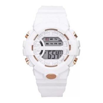 Electronic Watch Digital Display Multifunctional Portable Wrist Watches Clocks For Sports-White