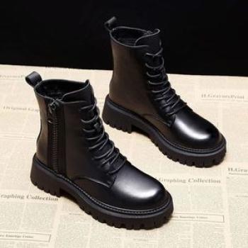 Women Lady Sexy Mid Low Heeled Martin Boots Work Casual Daily Booties Shoes