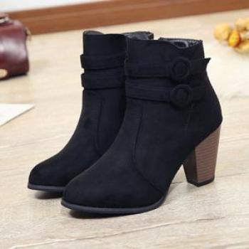 Women`s suede Boots Party Ladies Boots Punk Women Heels New Ladies Heels office
